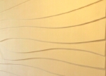Чешуйчатая  стена  из гипсокартона нестандартное решение дизайна стены
