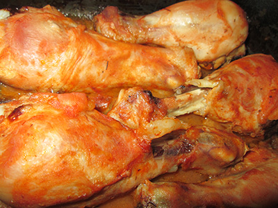 Куриные голени в соусе барбекю
