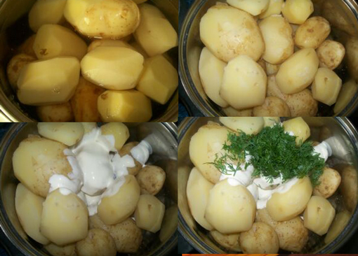 Вам потребуется для приготовления блюда " Молодая картошка со сметаной и укропом